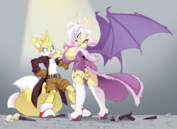 anthro areolae art_trade ass bat belt bigdad blonde_hair blue_eyeliner blue_eyes boots breasts cap darnact ear female female_focus fox fox_ears furry garlic gloves larger_female male mostly_nude nipples no_pants no_shirt purple_nails ramudey red_eyes rouge_the_bat sega smaller_male sonic_(series) sonic_the_hedgehog_(series) stake tails thick_thighs thighs vampire vampire_hunter white_fur white_hair wings yellow_fur