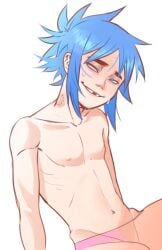 2d_(gorillaz) beautiful bite_mark gorillaz male_only no_sex not_me70268 simple simple_background unfinished white_background white_eyes