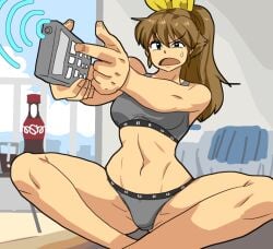 bra grey_bra grey_panties m.u.g.e.n mugen_ryuko oggy_(oggyoggy) original sports_bra