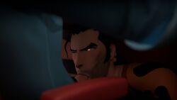 3d blowjob dispatch_(game) fellatio flambae gay male male_only noom4noom oral orange_eyes robert_robertson sucking sucking_penis under_the_desk under_the_table yaoi