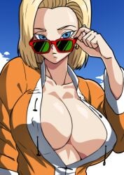 android 18 from dragon ball by eighteenetzel
