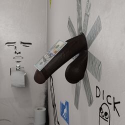 1boy 3d big_penis dark-skinned_male dark_skin glory_hole graffiti interracial large_penis male ponkosfm source_filmmaker