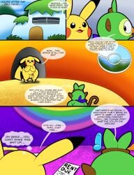 absurd_res anthro ass balls big_butt biped building calvin_(tepigfan101) casey_(tepigfan101) chubby clothes_on_floor comic comic_page dialogue dildo dirty_room duo ears_down gay gay_anal gay_male gay_sex generation_1_pokemon generation_8_pokemon genitals grookey hi_res homosexual homosexual_male homosexual_sex house kerchief looking_around male male/male male_only male_penetrated male_penetrating naked nintendo nude page_8 penis pikachu pokemon pokemon_(species) pokemon_mystery_dungeon pokemon_mystery_dungeon_through_thicc_and_thin_(comic) pride_color_banner profanity sex_toy spike_chunsoft tepigfan101 text text_bubble thick_thighs thighs thought_bubble window