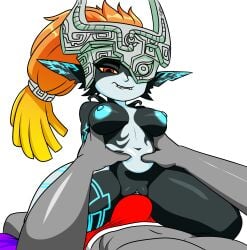 1boy 1girls areola ass big_butt bodily_fluids breasts erect_nipples fangs female genital_fluids genitals grin hi_res imp midna navel nintendo nipples nude sex short_stack smile smirk teeth the_legend_of_zelda thick_thighs twilight_princess vaginal_fluids vulva wallyroo white_body wide_hips
