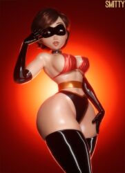 3d 3d_(artwork) about_to_burst ass_too_big barely_contained barely_contained_ass barely_contained_breasts barely_fits big_breasts big_butt bikini brown_hair curvaceous curvy curvy_female curvy_figure elastigirl helen_parr imminent_wardrobe_malfunction latex mask micro_bikini milf mother side_boob sideboob small_waist smitty34 straining_clothing string_bikini the_incredibles thick_thighs thigh_highs thighhighs thighs thong tight_fit too_tight underboob undersized_clothes undersized_clothing voluptuous voluptuous_body voluptuous_female wide_hips