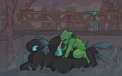 blue lizard (rain world) from ambience by dragonbooper