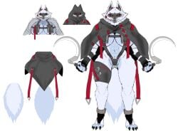 1girls 2025 anthro cape death_(puss_in_boots) female female_only furry furry_female furry_only mangakitsune2 model_sheet puss_in_boots_(dreamworks) puss_in_boots_the_last_wish scythe wolf wolf_ears wolf_girl wolf_tail