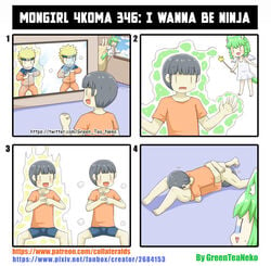 1boy 1girls 4koma 69 2020 :d absurd_res animal_ear_fluff animal_ears artist_name ass aura bag bare_arms bare_shoulders black_hair blonde_hair blush bottomless bowl_cut broken_window cat_ears cat_tail catgirl clone clothed clothing cloud comedy comic dress english_text eyebrows_visible_through_hair fairy feet fellatio female flying forehead_protector funny green_hair greenteaneko greenteaneko-chan hairband highres holding_wand hug humor indoors looking_at_another lying lying_on_person magic male mob_face mongirl_4koma mutual_fellatio naruto ninja on_back on_stomach open_mouth oral page_346 patreon penetration pixiv pose selfcest shirt short_hair shorts sky sleeveless sleeveless_dress smile star sweat tail television text thighs toes tongue turn_pale twitter_username url uzumaki_naruto wand watching_tv watermark whisker_markings whiskers white_dress window wings yaoi |_|