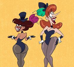 2girls animaniacs animaniacs_(2020) ass big_breasts big_butt breasts brilly_brumley brown_hair bystanderny cleavage dark-skinned_female dark_skin duo eyeliner female female_only hulu light-skinned_female light_skin lipstick nullity_pritchard orange_hair sideboob thick_thighs warner_brothers wide_hips