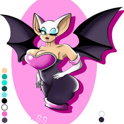 1girls anthro female female_only rouge_the_bat solo sonic_(series) sonic_the_hedgehog_(series)