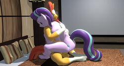 3d anthro bed bedroom blender_(software) coryanimations duo equid equine eyewear female friendship_is_magic fur furniture furry genitals glasses hasbro horn horse male mammal mastery_position my_little_pony nude orange_hair penis pony purple_body purple_fur purple_hair pussy sex starlight_glimmer straddling straight sunburst_(mlp) testicles unicorn unicorn_horn vaginal_penetration yellow_body yellow_fur