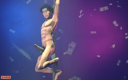 1boy 3d abs armpits arms_up balls barefoot black_eyes boner brown_hair brown_skin erection facepaint feet forehead_protector giko18 grin headband inuzuka_kiba legs looking_at_viewer male male_focus male_only naked naruto naruto_(series) naruto_shippuden nipples nude nude_male one_eye_closed penis pole pole_dancing pose posing smile smiling solo solo_focus solo_male standing stripper stripper_pole tan_skin testicles twink uncensored veiny_penis wink