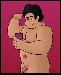 1male adult_steven_universe balls ballsack beard_stubble beefy body_hair cellphone chubby_male facial_hair flaccid_penis foreskin himbo human intact long_foreskin majstervis male male_only masculine mature_male muscular_male nude_male pecs penis posing scrotum slightly_chubby steven_quartz_universe steven_universe testicles uncut unretracted_foreskin