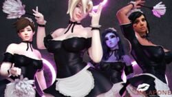 3d group maid mercy milapone overwatch pharah skirt tracer widowmaker