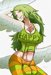 1futa animal_genitalia animal_genitalia_on_humanoid animal_penis armpits autopaizuri autopaizuri_under_clothes bare_shoulders big_breasts breasts cleavage clothed clothes clothing dickgirl feathers futa_only futanari green_clothing harpy horsecock horsecock_on_humanoid huge_breasts humanoid hyper hyper_penis lhbedit! monet_(one_piece) one_piece penis pose posing seductive seductive_eyes seductive_look seductive_smile solo voluptuous