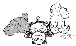 after_sex bodily_fluids cartoon_network cum cum_drip cum_on_ground dripping erection furry genital_fluids genitals giant_panda grizzly_(wbb) group group_sex hi_res humanoid_genitalia humanoid_penis ice_bear male male/male mammal monochrome panda_(wbb) peachy-pudding penis polar_bear sex sweat threesome ursid ursine we_bare_bears