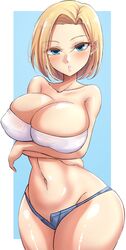 1girls android_18 ass breasts dragon_ball female large_breasts mistynight solo