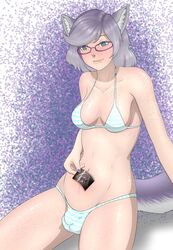 1futa absurdres blush bra breasts bulge catgirl cleavage dickgirl freckles futa_only futanari glasses highres kristiadder lip_piercing nose_piercing panties pregnant pregnant_futa solo solo_futa ultrasound x-ray