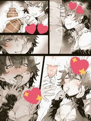 1boy 1girls ahe_gao bar_censor censored collar drooling faceless_male foreskin heart-shaped_pupils intact musk pubic_hair_in_foreskin pubic_hair_in_mouth pubic_hair_in_smegma short_hair smegma straight stray_pubic_hair tongue_out tuberosum001 uncut unretracted_foreskin