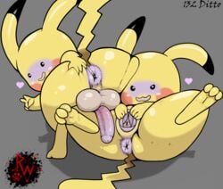 <3_eyes 2020 animal_genitalia animal_penis anus ass balls big_anus big_balls big_butt big_penis butt butt_grab darkened_genitalia digital_media_(artwork) ditto duo erection female feral fur generation_1_pokemon genitals goo_creature hand_on_butt heart hi_res hindpaw looking_at_viewer looking_back male mammal nintendo open_mouth paws penis pikachu plump_labia pokémon_(species) pokemon pokemon_(species) presenting presenting_hindquarters puffy_anus pussy rapistwerewolf rear_view sex simple_background smile spread_anus spread_legs spread_pussy spreading thick_thighs toe_curl toes transformed_ditto v video_games yellow_body