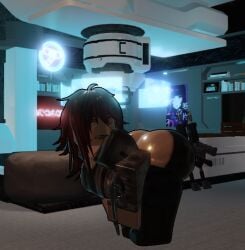 3d barely_contained big_ass cyberpunk_2077 dumptruck_ass in-game roblox roblox_condo roblox_game robloxian teasing_viewer