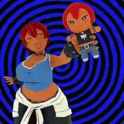 bbw fat_ass happy hip_sway i_wanna_eat_your_guts kate_medrano marketable_plushie plushie promotional_material retro_artstyle tagme video