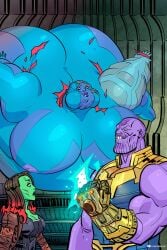 avengers blue_body diegosandiego huge_ass huge_belly huge_breasts inflation purple_body shocked smiling thanos