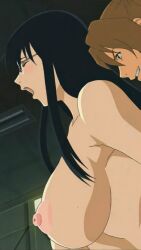 2girls asada_shouko assisted_sex big_breasts black_hair blazer bowtie breasts brown_eyes brown_hair bullying classmates clothed_female_nude_female clothed_sex commentary dubious_consent embarrassed eyewear female female_focus female_only glasses grin gym_storeroom holding_legs iizuka_mika implied_sex indoors jacket long_hair looking_at_another looking_at_viewer looking_pleasured megane moaning molestation naughty naughty_face naughty_smile nipples panchira_teacher pleasure_face pubes puffy_nipples pussy school_uniform schoolgirl screencap sexual_harassment shirt short_hair shy side_view smile teen teenage_girl teenager uncensored upper_body upright_straddle yuri