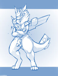 aircraft airplane_sona anthro bottomless clothed clothing crossed_arms danji-isthmus genitals hi_res living_aircraft living_machine living_vehicle machine male penis tagme thick_thighs transformation vehicle