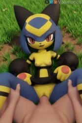 1boy :3 animal_ears animal_nose black_dress, black_fur blue_fur blue_hair blush body_fur breasts cat_boy cat_ears cat_girl cat_tail clothed_female_nude_male clothes_lift dark-skinned_male day dress dress_lift erection fangs female from_above furry furry_female furry_male furry_with_non-furry happy happy_sex interspecies looking_at_viewer lying missionary navel nipples nude oerba_yun_fang on_back on_ground open_mouth outdoors palworld penis pokephilia pov pov_crotch pussy red_eyes sekhmet_(pal) sex short_hair slit_pupils small_breasts smile solo_focus spread_legs straight tagme tail uncensored vaamonos vaginal_penetration video watermark whiskers yellow_fur