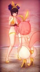 1futa 1girls 3d ass astral_party beach bikini blowjob bubble_butt fen_(astral_party) futa_on_female futanari golden_bikini hair_pull intersex koikatsu large_ass lipstick lipstick_on_penis pulling_hair rampant_phoenix_(astral_party) self-upload sex size_difference squatting teru_(astral_party) too_big vostrumdeus