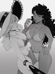 2girls big_breasts bikini breasts character_request cleavage dark-skinned_female dark_skin duo female female_only grand_theft_auto grand_theft_auto_vi latina light-skinned_female light_skin selfie_stick tagme_(artist) tagme_(character)