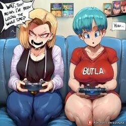 1futa 1girl 1girls ai_assisted ai_generated android android_18 anime anime_style balls big_ass big_breasts black_balls blonde_hair bloomers blue_hair bob_cut boobs breasts bulma bulma_(dragon_ball) bulma_briefs caption clitoris cock comic comic_page curvaceous curvaceous_body curvaceous_female curvaceous_figure cyborg cyborg_girl dialogue dickgirl dragon_ball dragon_ball_super dragon_ball_z female female_focus fit_female futa futa_on_female futa_only futa_sans_pussy futa_with_female futanari futanari_only girl girly glowing_penis golden_penis hentai high_resolution highres horny hourglass_figure huge_ass huge_balls huge_boobs huge_breasts huge_butt huge_cock huge_penis huge_testicles huge_thighs lustyna manga manga_page medium_ass medium_breasts medium_penis muscular patreon penis pussy self_upload sexy shiny speech_bubble stable_diffusion story tagme text text_bubble two_tone_penis uncensored vagina voluptuous voluptuous_female waifu waifu_diffusion worship