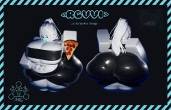 1girls 3d artist:(argtheenjoyer) ass bbw big_ass big_breasts blender chubby fast_food fat fat_ass fat_belly food junk_food pizza plump render roblox robloxian thicc voluptuous wattabongo