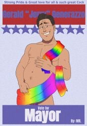 1boy 2026 artist_request dilf disney hoppers male male_only mayor mayor_jerry nipples no_visible_genitalia pixar pride_color_flag pride_month rainbow_pride_colors solo tagme