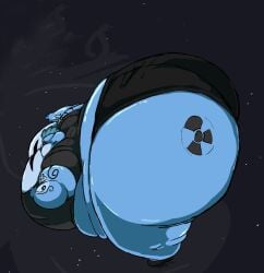 alien alien_humanoid blue_body blue_skin diegosandiego fin_hair fins fish fish_humanoid huge_ass huge_breasts inflation nala_(diegosandiego)