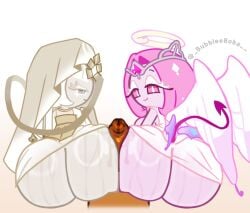 1boy 2026 2girls 2girls1boy alternate_version_at_source alternate_version_available assjob bobababu cookie_run cookie_run_kingdom double_assjob eternal_sugar_cookie mystic_flour_cookie sweat sweating sweaty sweaty_ass tagme