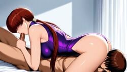 69 69_position ai_generated couple_sex female_dominating_male king_of_fighters kof kyo_kusanagi oral_sex shermie_(kof) sixty_nine the_king_of_fighters woman_on_top