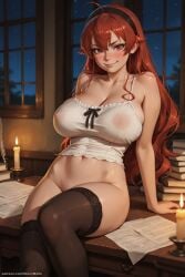 ai_art ai_generated art eris_greyrat game_art honeywaifu mushoku_tensei nsfw thick_women