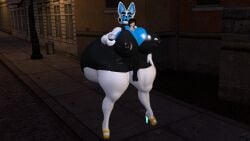 3d 3d_(artwork) animatronic anthro big_breasts bigger_female breast_focus breasts female five_nights_at_freddy's furry huge_breasts hyper larger_female lips lipstick looking_at_viewer robot source_filmmaker tight_clothing tyranfox tyranfox_(artist)