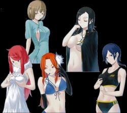 atlus ban_airi brown_hair devil_survivor_(series) devil_survivor_2 game_asset kanno_fumi kujou_hinako megami_tensei nitta_io sako_makoto yasuda_suzuhito