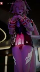 3d_animation artist_request blender clothed cute female genshin_impact linnea_(genshin_impact) low-angle_view male night penis shy sound tagme thigh_sex video