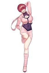 1girls big_breasts boob_window dan_koflove dan_koflove_(artist) huge_breasts king_of_fighters light-skinned_female light_skin long_hair pale-skinned_female pale_skin red_hair shermie_(kof)