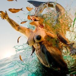 1girls 3d abs anthro big_breasts breasts fish grey_nipples muscular muscular_female naked naked_female nipples nude nude_female ocean original original_character pussy shark shark_girl shark_humanoid shark_tail solo tiktik3d vaginal water