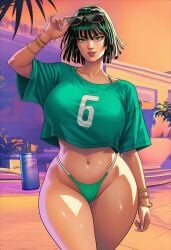 1girls accurate_art_style ai_generated big_ass fubuki_(one-punch_man) grand_theft_auto grand_theft_auto_vi huge_ass huge_breasts leo_dawg one-punch_man rockstar_games solo thick_thighs vice_city_cover_girl wide_hips