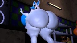 3d 3d_(artwork) animatronic anthro big_breasts bigger_female breast_focus breasts female five_nights_at_freddy's furry huge_breasts hyper larger_female lips lipstick looking_at_viewer robot solo source_filmmaker tight_clothing tyranfox_(artist)