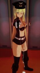 1futa 3d black_boots black_legwear black_stockings blonde_hair boots breasts cum cumdrip cumshot ejaculation flaccid footwear futa_only futanari girls'_frontline gloves gun gym2009 hands-free handsfree_ejaculation karchew koikatsu legwear long_hair looking_at_viewer military military_hat military_uniform nazi one_eye_closed penis pistol restrained ruined_orgasm semen solo_futa stg-44(girls_frontline) stockings sweat testicles uncensored uniform white_gloves