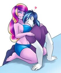 1boy 1boy1girl 1girls ambris big_breasts blonde_hair blue_hair bra breast_smother breasts closed_eyes dean_cadance equestria_girls face_in_breasts female friendship_games friendship_is_magic husband_and_wife imminent_sex large_breasts long_hair motorboating multicolored_hair my_little_pony pink_hair pink_skin princess_cadance_(mlp) purple_hair royalty shining_armor_(mlp) short_hair straddling straight teal_hair underwear white_skin