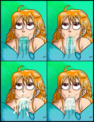 :>= angry_dragon blowjob blue_skin brown_eyes comic cum cum_in_mouth cum_inside cum_out_nose deepthroat_mark deepthroat_no_hands dynamik808 earrings european fellatio female female_focus fringe ginger hands-free long_hair male nami one_piece oral oral_penetration oral_sex orange_hair penis post-timeskip red_hair saliva saliva_on_penis saliva_trail swedish