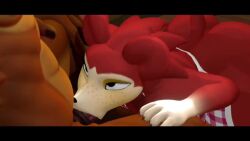 3d animal_crossing animated anthro anthro_penetrated anthro_penetrating anthro_penetrating_anthro artist_request breasts deep_blowjob female raccfall sable_able sound tagme video